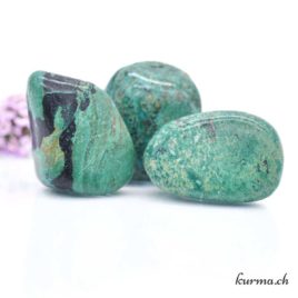 Eilat Stone (Chrysocolle-Malachite-Turquoise-Azurite) – Pierre roulée – Taille M