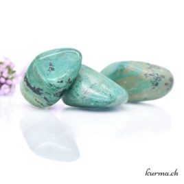 Eilat Stone (Chrysocolle-Malachite-Turquoise-Azurite) – Pierre roulée – Taille S