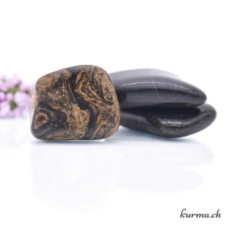 Pierre Roulée Stromatolite M-2 disponible dans la boutique en ligne Kûrma. Votre magasin de pierre et minéraux en suisse