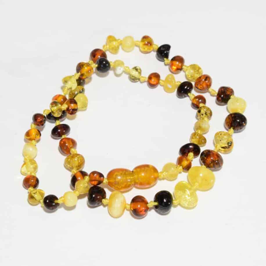 Collier En Ambre Pour Enfant – 32 Cm, 5,60 Gr, Couleur Orange