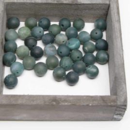 Agate Mousse mate - Perles 10-10.5mm - N°8109 • agate mousse matte perles 10 10.5mm 8109 2 Agate Mousse mate – Perles 10-10.5mm – N°8109