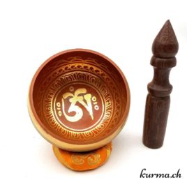 Bol chantant coulé Orange - 305gr - N°3444.12 • bol chantant 3metaux 3444.12 3 Achat Bol chantant