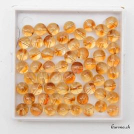 Citrine naturel - Perles 6,5-7mm - N°8161 • Citrine 65 7mm 8161 Perles citrine naturel
