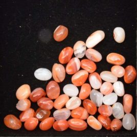 Cornaline du Botswana - Perles 6x9mm - N°8163 • Cornaline du botswana pierre roulee 6x9mm 8163 Perles cornaline du botswana