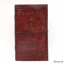 Livre en cuir - ficelle - (C) 13,5x22x2,5cm - Shiva - N°4962.1 • Livre en cuir Ficelle 135x22x25cm 4962.1 1 carnet de note shiva
