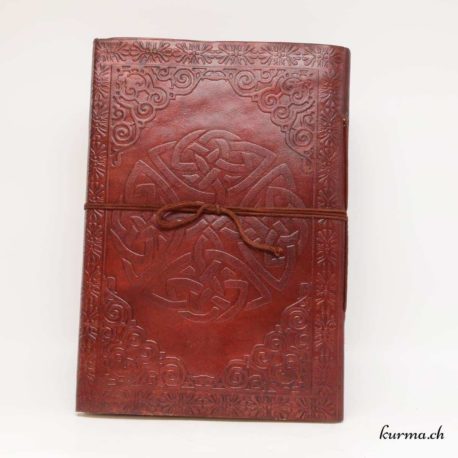 Livre en cuir - ficelle - (F) 17x25x1,5cm - Om