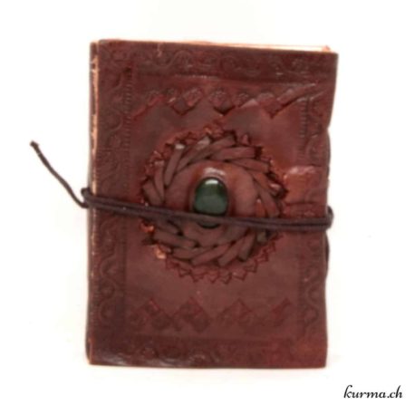 Livre en cuir - ficelle - (B) 9x12x2,5cm - Agate