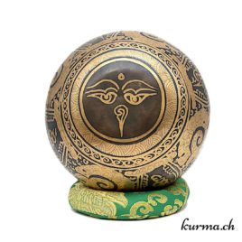 Bol tibétain 7 métaux - 16.5cm - 850gr - N°3451.15 • bol chantant grave 3451.15 1 bol tibétain