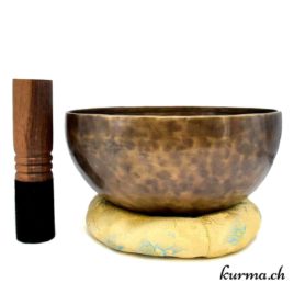 Bol tibétain naturel 7 métaux - 25cm - 1953gr - N°4591.20 • bol tibetain chantant naturel 4591.20 3 Bol tibétain naturel