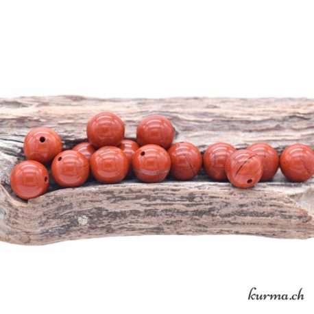Perle Jaspe Rouge 10-10.5mm 1 disponible dans la boutique en ligne Kûrma. Votre magasin de pierre et minéraux en suisse