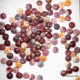 Mookaïte rondelle - Perles 6x3mm - N°8203 • Mookaite rondelle 6x3mm 8203 Achat perles mookaite