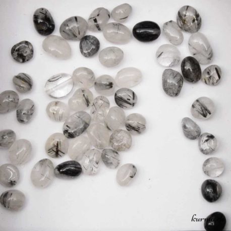 Achet de Perles Quartz tourmaline pierre ronde 6x9mm naturel dans la boutique en ligne kurma.ch