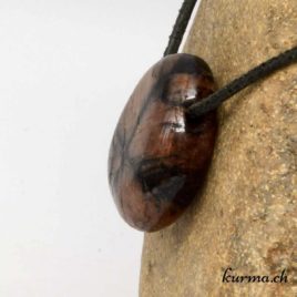 Chiastolite - Andalousite - Pendentif - N°7952.1 • Chiastolite 7952.1 12gr 2.8x2.3x1cm 2 Pendentif Chiastolite