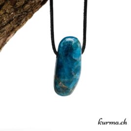 Apatite bleue - Pendentif en pierre percée - N°5831.7 • apatite bleue pendentif en pierre 5831.7.2 Apatite bleue pendentif