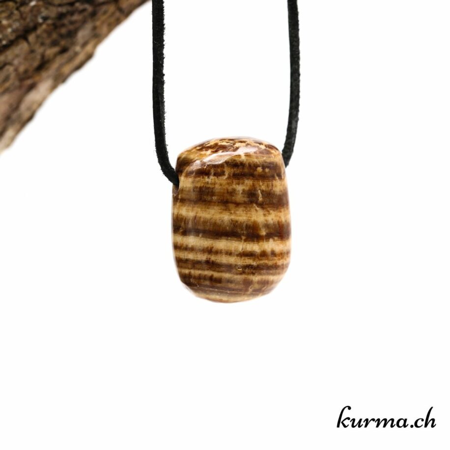 Pendentif Aragonite Zonée 45 Carats - Pierre Naturelle Du Pérou - Neuf Avec étiquettes