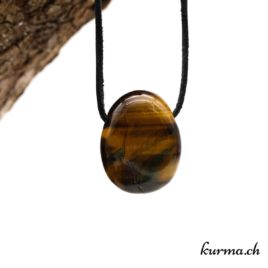 Oeil-de-tigre en pendentif - N°5135.4 • oeil de tigre pendentif en pierre 5135.4 02 Œil-de-tigre en pendentif