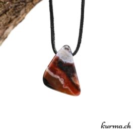 Sardonyx - Pendentif en pierre percée - N°8483.2 • sardonix pendentif en pierre 8483.2 02 Sardonyx pendentif