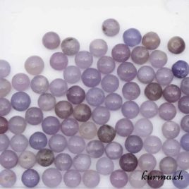 Lépidolite violette - Perles 5,5-6mm - N°8367 • Lépidolite 55 6mm 8367 Perles Lépidolite viollette 6mm