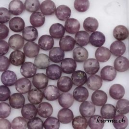 Lépidolite - Perles 6,5-7mm - N°8357 • Lépidolite 65 7mm 8357 Perles Lépidolite 7mm