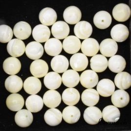 Nacre blanche - Perles 10mm - N°8816 • Nacre blanc 10mm 8816 perles nacre blanche 10mm