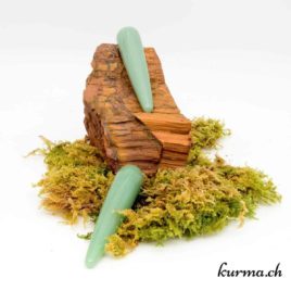 Bâton de massage Aventurine verte - N°7840.1 • baton de massge aventurine verte 7840.1 1 Bâton de massage Aventurine verte