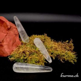 Bâton de massage Quartz cristal de roche - N°7839.1 • baton de massge quartz cristal de roche 7839.1 1 Bâton de massage Quartz cristal de roche