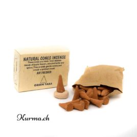 Encens en cône Tara verte - 25pcs - N°4656 • encens en cone tara verte n°4656 02 Encens en cône Tara verte