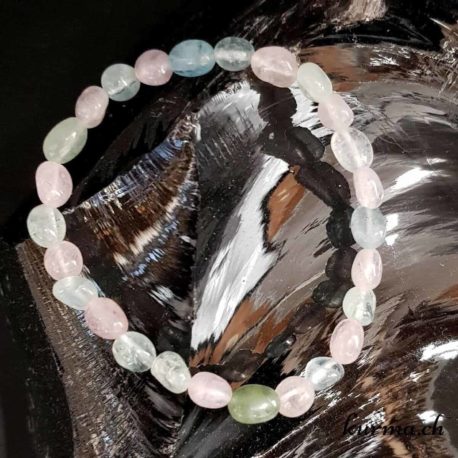 bracelet femme aigue marine perles rose bleu bijoux parure