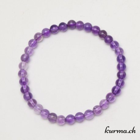 Vente de bracelet en perles d'améthyste 5mm dans la boutique en ligne kurma