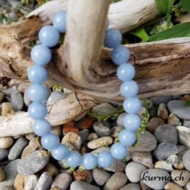 Bracelet Angélite / Anhydrite - 8mm - N°9019 • Bracelet en perles angelite 8mm 9019 2 Bracelet Angélite bleue 8mm