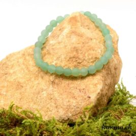 Bracelet Aventurine verte mate - 6,5mm - N°8895 • Bracelet en perles aventurine verte matte 6mm 8895 1 Bracelet Aventurine verte mate 6mm