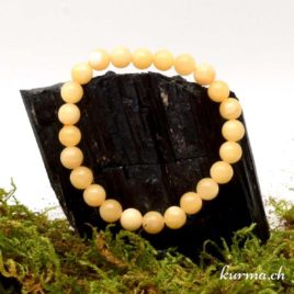 Bracelet Calcite jaune - 8-8,5mm - N°8900 • Bracelet en perles calcite jaune 8mm 8900 1 Bracelet Calcite jaune 8mm