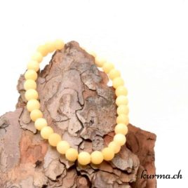 Bracelet Calcite jaune mate - 6-6,5mm - N°8901 • Bracelet en perles calcite jaune matte 6mm 8901 1 Bracelet Calcite jaune mate 6mm