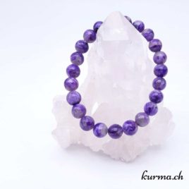 Bracelet Charoïte - 8mm - N°9049 • Bracelet en perles charoite 8mm 9049 1 Bracelet chakra couronne