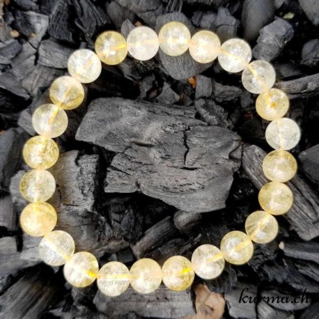bracelet perles de citrine homme femme bijou décoration lithothérapie confiance, abondance