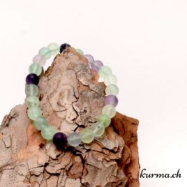 Bracelet Fluorite mate - 8-8,5mm - N°8909 • Bracelet en perles fluorite matte 8mm 8909 1 Bracelet Fluorite mate 8mm