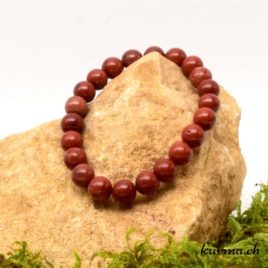 Bracelet Jaspe rouge - 8,5mm - N°8921 • Bracelet en perles jaspe rouge 8mm 8921 1 Bracelet Jaspe rouge 8mm