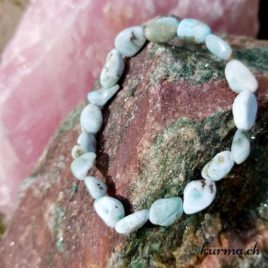 Bracelet Larimar - 8-12mm - N°9061 • Bracelet en perles larimar 8 12mm 9061 1 Bracelet Larimar Donuts