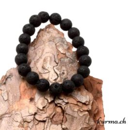 Bracelet Lave - 10,5mm - N°8924 • Bracelet en perles lave 10mm 8924 1 Bracelet Lave 10mm