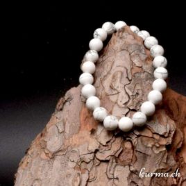Bracelet Magnésite - 8,5mm - N°8913 • Bracelet en perles magnesite 8mm 8913 1 Bracelet Magnésite 8mm