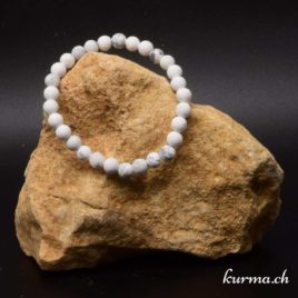 Bracelet Magnésite mate - 6,5mm - N°8914 • Bracelet en perles magnesite matte 6mm 8914 1 Magnésite mate 6mm