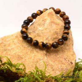 Bracelet Oeil-de-tigre - 6,5mm - N°8961 • Bracelet en perles oeil de tigre 6mm 8961 2 Bracelet Oeil-de-tigre 6mm