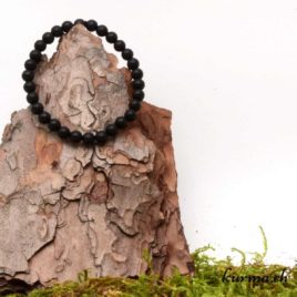 Bracelet Onyx mat - 6-6,5mm - N°8938 • Bracelet en perles onyx matte 6mm 8938 1 Bracelet Onyx mat 6mm