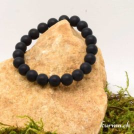 Bracelet Onyx mat - 8-8,5mm - N°8937 • Bracelet en perles onyx matte 8mm 8937 1 Bracelet Onyx mat 8mm