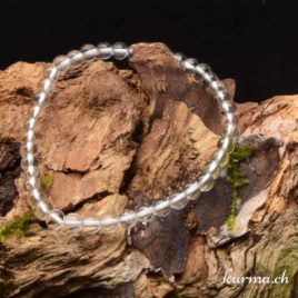 Bracelet Cristal de roche - 4,5mm - N°8905 • Bracelet en perles quartz cristal de roche 4mm 8905 1 Bracelet Cristal de roche naturel 4mm
