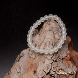 Bracelet Cristal de roche mat pour enfant - 6mm - N°8903 • Bracelet en perles quartz cristal de roche matte 6mm 8903 1 Bracelet Cristal de roche mat pour enfant