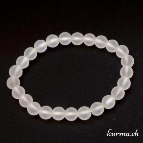 bracelet en perles de cristal de roche 6mm
