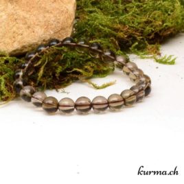 Bracelet Quartz fumé - 8,5mm - N°8944 • Bracelet en perles quartz fume 8mm 8944 1 Bracelet Quartz fumé 8mm