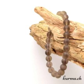 Bracelet Quartz fumé mat - 8,5mm - N°8966 • Bracelet en perles quartz fume matte 8mm 8966 1 Bracelet Quartz fumé mat 8mm