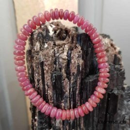 Bracelet Rubis - 6mm Rondelles - N°9079 • Bracelet en perles rubis 9079 1 Bracelet Rubis lithothérapie